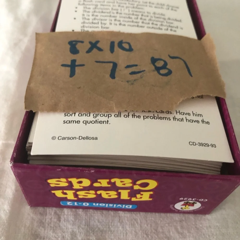 Carson-Dellosa Division Flashcards 0-12